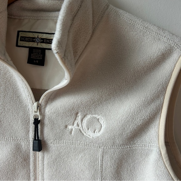 North End vintage cream‎ fleece zip up vest - Picture 2 of 5